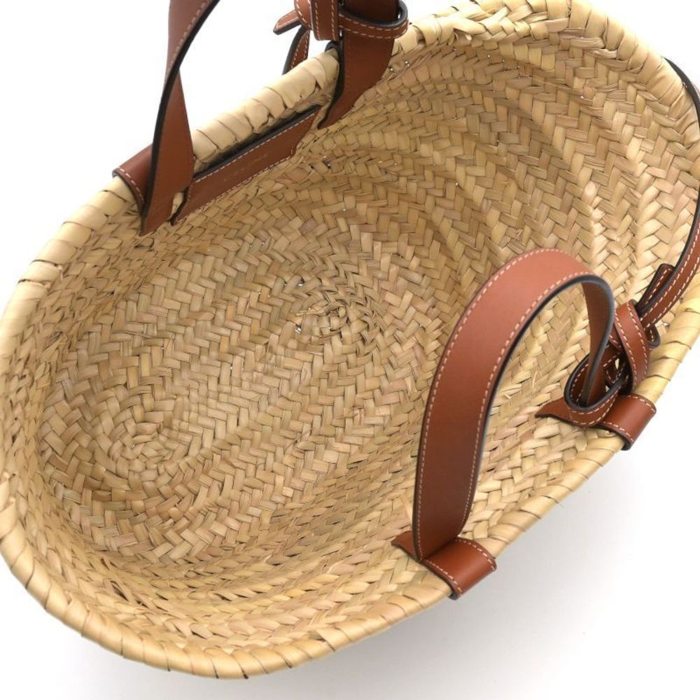 Celine Bag Raffia Pannier Brown Calfskin Teen Triomphe Basket - Picture 3 of 4